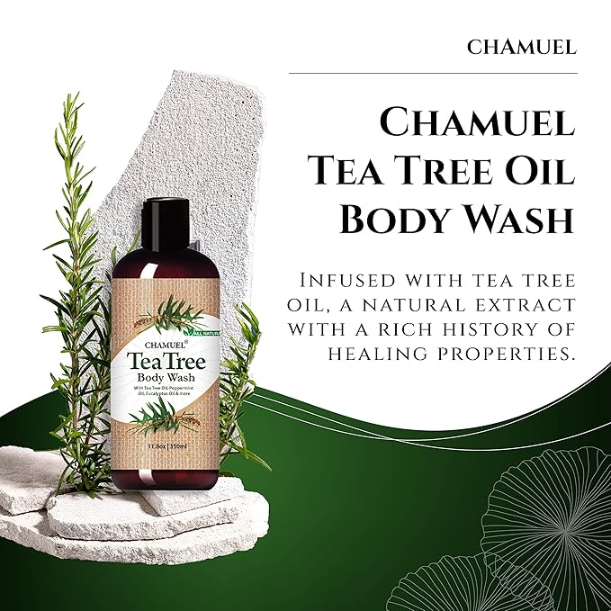 Tea Tree Body Wash - Made With Natural Ingredients To Fights Itchy Skin, Body Odor, Athlete's Foot, Jock Itch & Toenails Issues - Organic Scented - Men & Women (11.8oz)