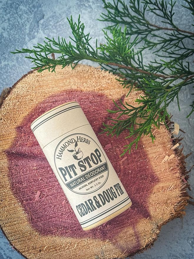 PIT STOP Deodorant - Aluminum-Free, Plastic-Free, All-Natural Odor Control (Cedar & Doug Fir)