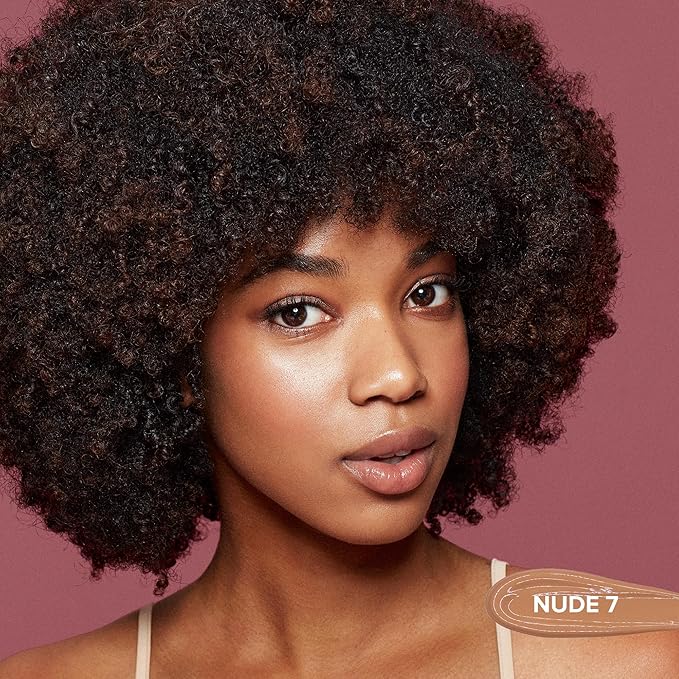Nudestix Tinted Cover Liquid Foundation, Buildable Coverage for Even Skin Tone, Flawless Natural Lightweight Makeup Finish, 0.84 fl oz (25 ml) (Nude 7)