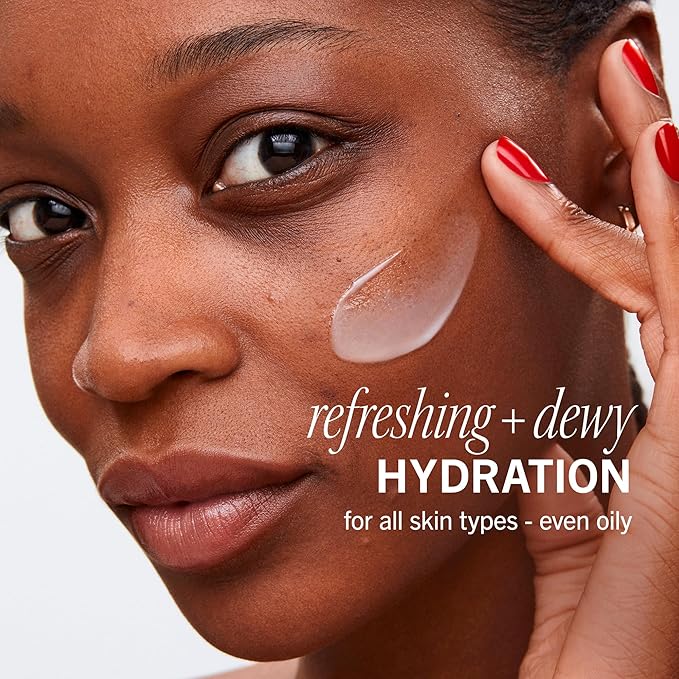 First Aid Beauty - Hydrating Dewy Gel Cream, Lightweight Oil-Free Facial Moisturizer with Hyaluronic Acid and Ceramides, Helps Reduce Excess Oil Build Up & Improve Skins Hydration, 1.9 FL oz