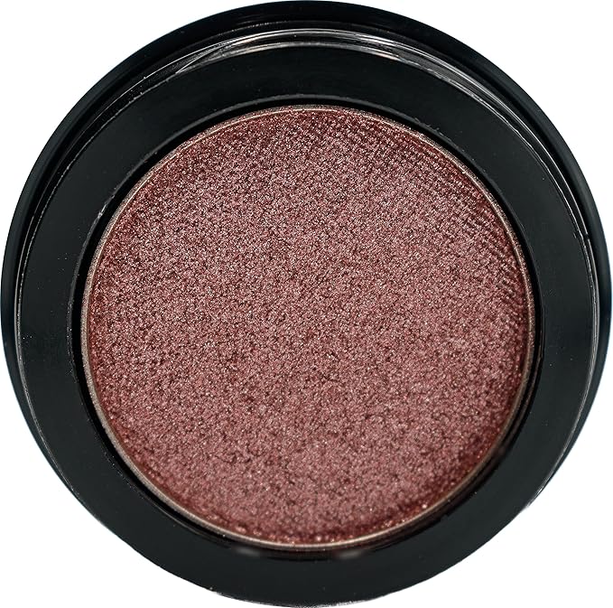 Peach Pink Rose Gold Shimmering Metallic Pressed Powder Single Vegan Eyeshadow; Talc, Paraben & Cruelty Free