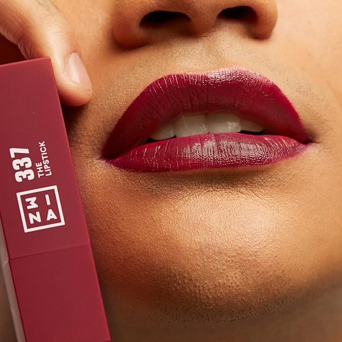 3INA The Lipstick - Moisturizing Lipstick for Women - Semi-Matte Satin Finish with 5-Hour Long Wear - Highly Pigmented and Comfortable - 337-0.16 oz
