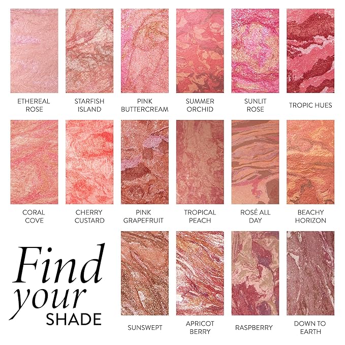 LAURA GELLER NEW YORK Baked Blush-n-Brighten Marbleized Blush for Cheeks - Tropic Hues - Satin Finish - Buildable Color