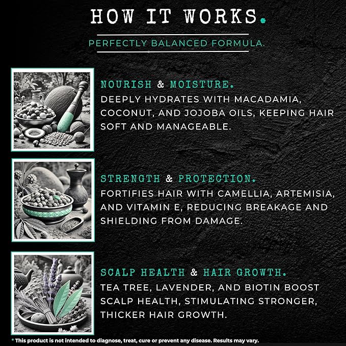 Chebe Hair Butter for Deep Moisturization, Thickening and Frizz Control, Chebe Butter for Hair Growth Made with African Hair Grease for All Hair Types of Men & Women
