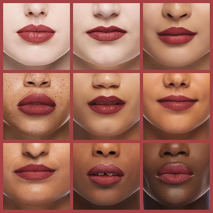 Matte Nude Lipstick Velvet Lip Gloss Non-Fading Non-Sticky Cup Nude Lipstick Matte Lip Stain Long Lasting Waterproof Lipstick for Women Girls Daily Lip Makeup-606 Perfect Red