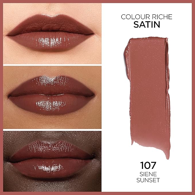 L’Oréal Paris Colour Riche Original Creamy, Hydrating Satin Lipstick with Argan Oil and Vitamin E, Seine Sunset , 1 Count