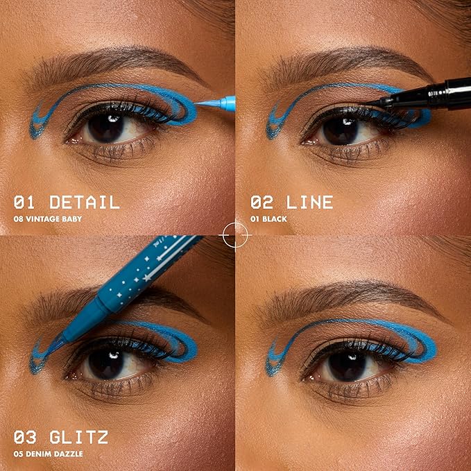 NYX PROFESSIONAL MAKEUP Epic Ink Glitz Liner, Waterproof Metallic Liquid Eyeliner with Vegan Formula - Bootcut Bling (Shimmer Bubblegum Pink)