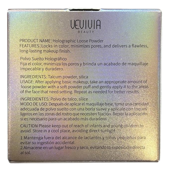 Vevivia Setting Powder - Creaseless Face Powder, Long Lasting Loose Powder Makeup with Blurring and Natural Finish, Loose Setting Powder for All Skin Types, Shine Control, Up to 24 Wear, Translucent