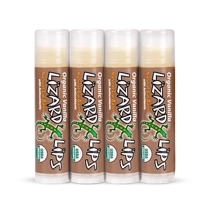 Lizard Lips USDA Certified Organic - Vanilla 4 Pack