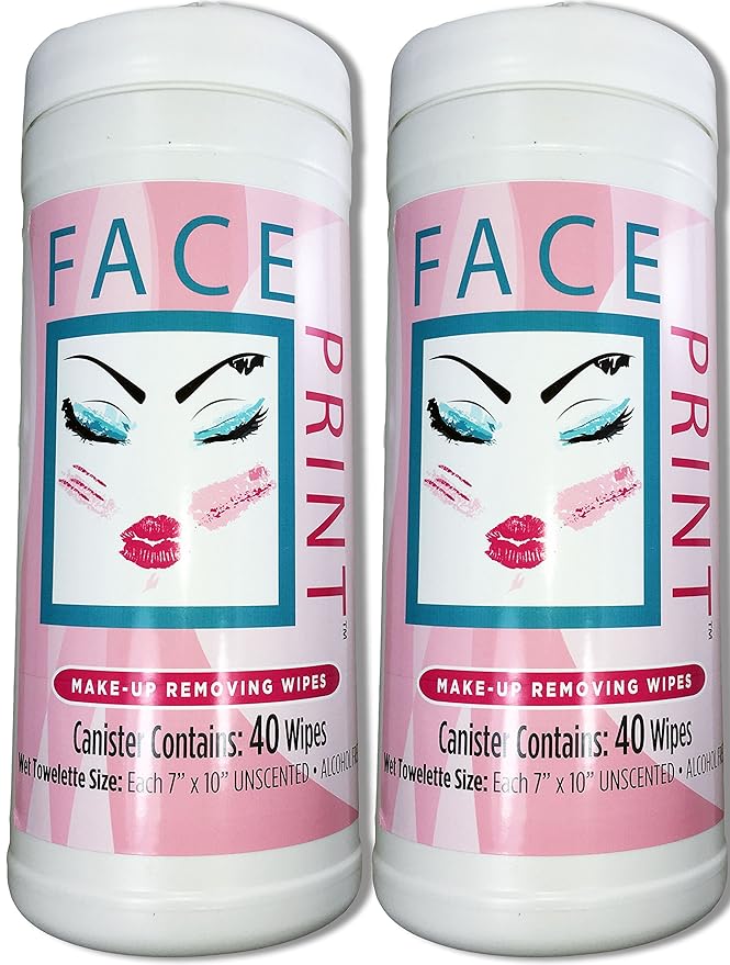 Face Print - New Premium Makeup Remover and Cleansing Wipes 80ct 2 X 40ct cers per order - On Saleanist