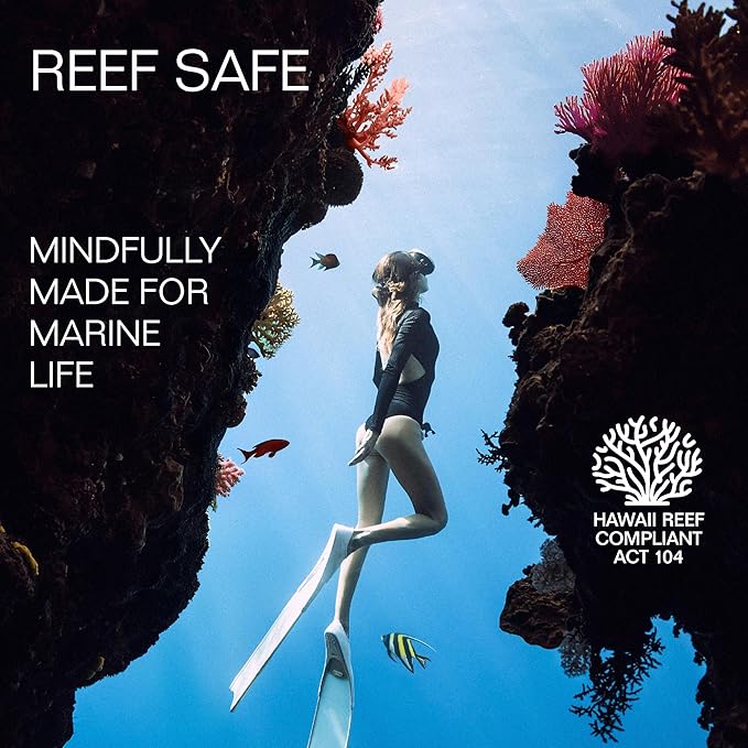 Reef Safe Sheer Mineral Sport Sunscreen Lotion SFP 50, No White Cast Zinc | Face & Body | Anti-Aging | Non-Toxic | Water-Resistant | Eco-Friendly | Anti-Irritating (3.4 fl oz)