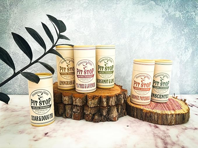 PIT STOP Deodorant - Aluminum-Free, Plastic-Free, All-Natural Odor Control (Cedar & Doug Fir)