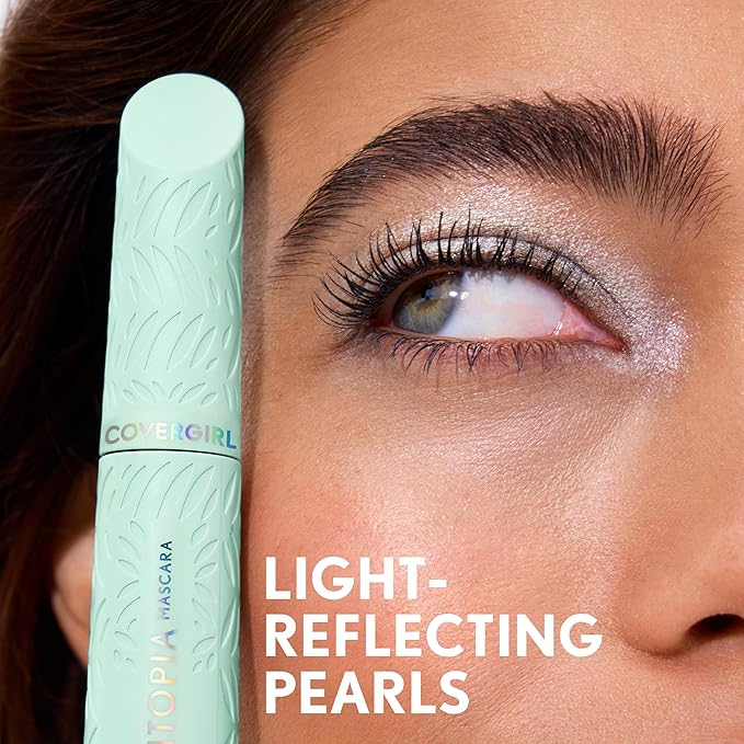 CoverGirl Lash Blast Cleantopia Mascara - Volume & Lengthening, Black Brown Frost, Vegan, Clean, Sensitive Eyes, No Smudge, 0.32oz