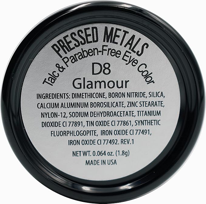 Glamour Bright Yellow Gold Shimmering Metallic Pressed Powder Single Vegan Eyeshadow; Talc, Paraben & Cruelty Free