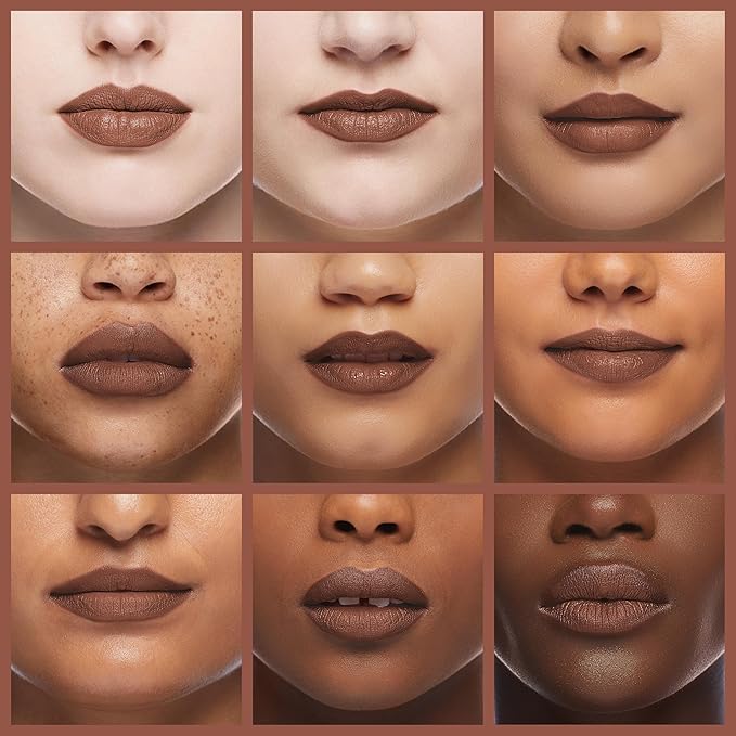 Matte Nude Lipstick Velvet Lip Gloss Non-Fading Non-Sticky Cup Nude Lipstick Matte Lip Stain Long Lasting Waterproof Lipstick for Women Girls Daily Lip Makeup-612 Mocha Brown