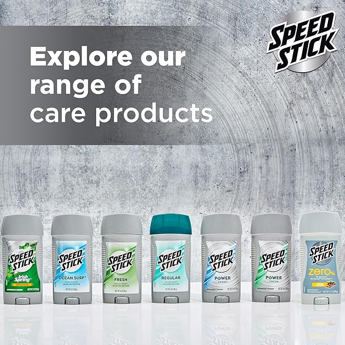 Speed Stick Men's Deodorant, Ocean Surf, 3 Ounce, 4 Pack, Packaging may Vary