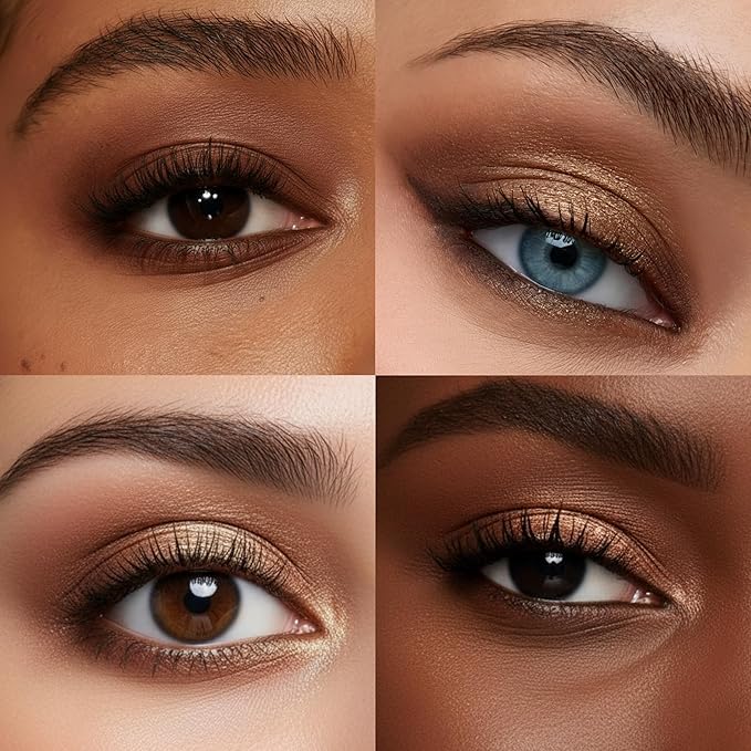Lamora Eyeshadow Palette Makeup - Eye Makeup Palette with 16 Highly Pigmented Matte & Shimmer Shades - Vegan & Blendable