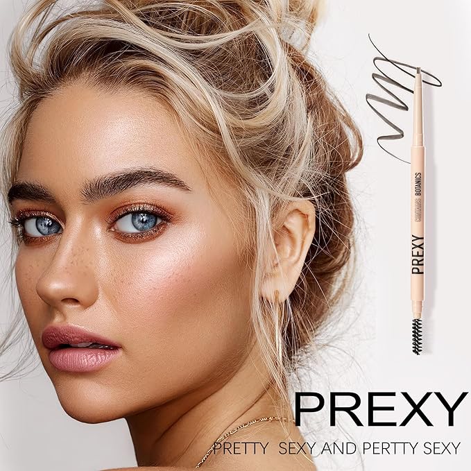 Natural Eyebrow Pencil Makeup， Medium Brown,Waterproof Eyebrow Pencil，Dual-Sided Eyebrow Brush For It Face Makeup Cosmetics (101 Blonde)