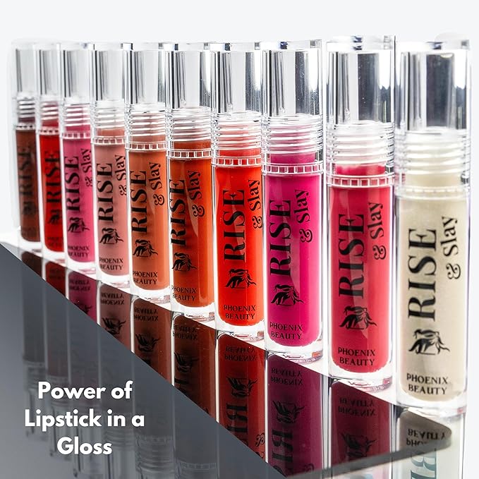 Power Gloss – Deep Brown Non-Sticky Lip Gloss with High Pigment, Hyaluronic Acid, Jojoba, Castor Oil & Vitamin E for Rich, Moisturizing Color (Cognac)