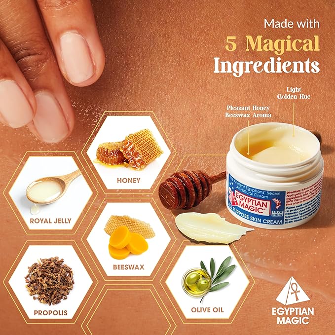 Egyptian Magic - All Purpose Face, Body, and Dry Skin Moisturizing Cream, Skin Protectant for Women & Men, 4 & 2oz Bundle