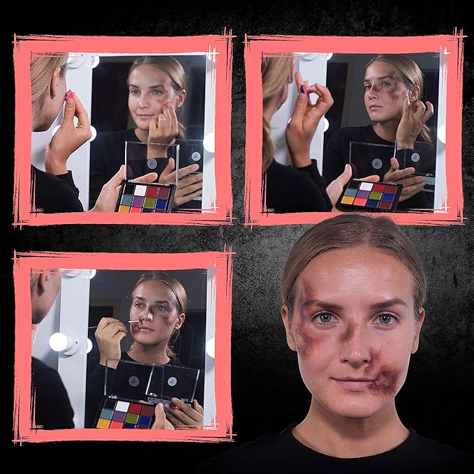 Narrative Cosmetics 12-Color Primary FX Cream Palette, Professional Quick Drying Waterproof SFX Makeup for the Stage, Film, Costumes, Cosplay