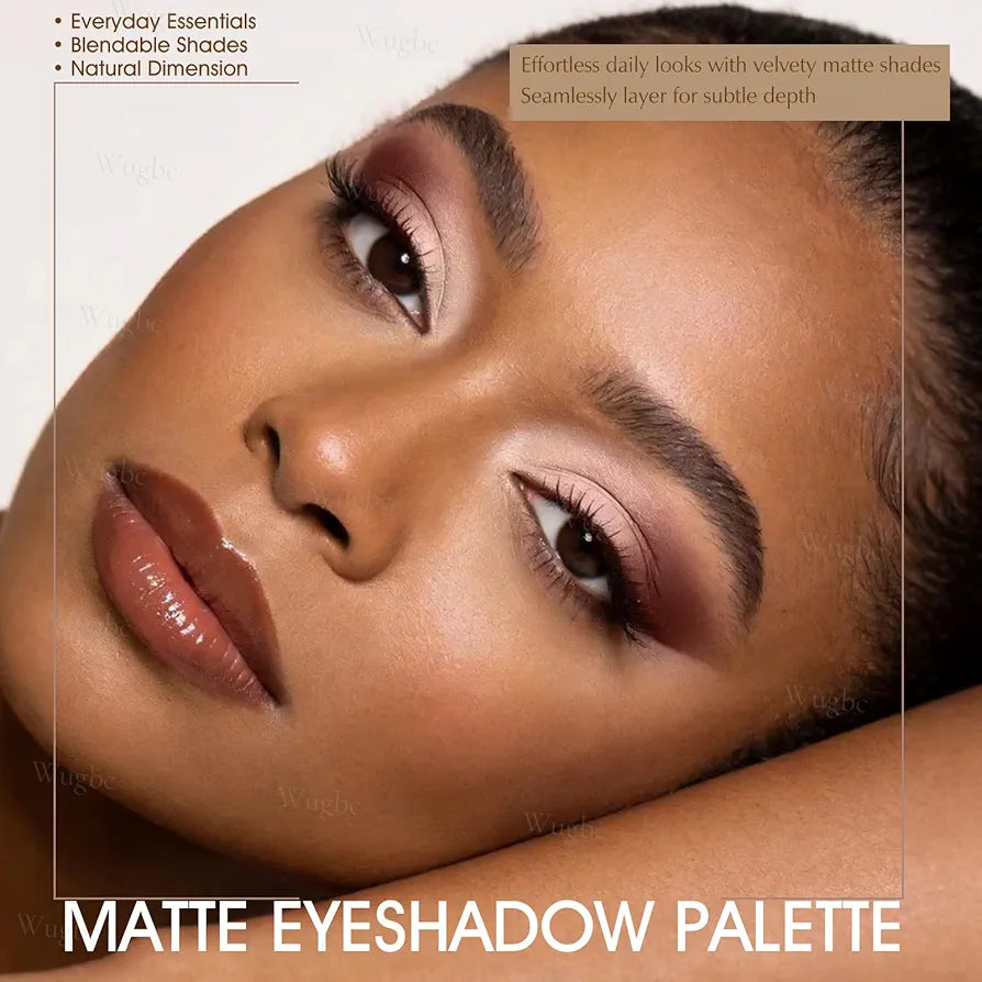 10 Colors Matte Eyeshadow Palette, Neutral Taupe Mauve Grey Brown Eye Shadow for Older Women, Long Lasting Blendable Smooth Versatile Nude Natural Smokey Eyeshadow Cool Toned Contour Makeup